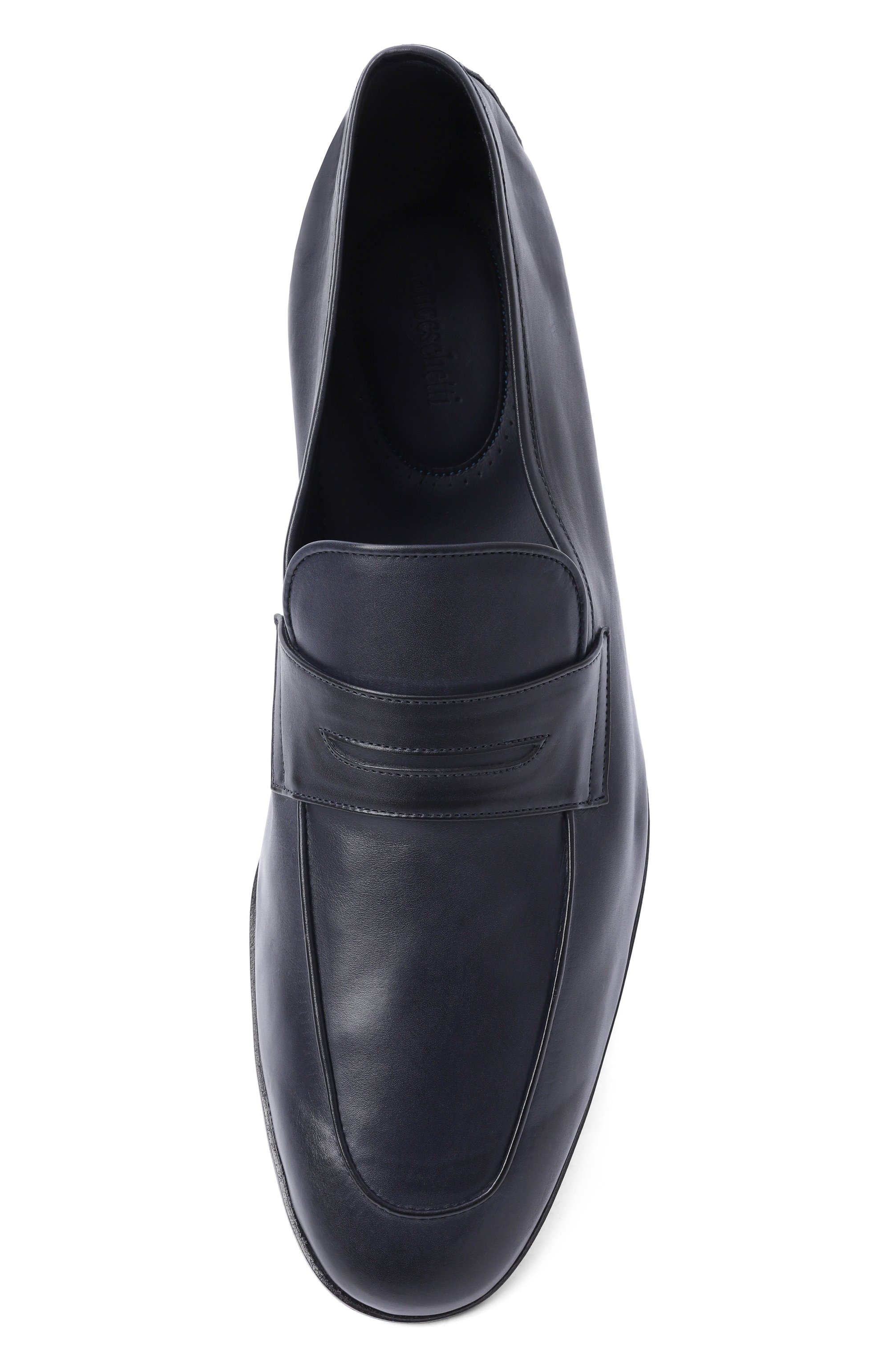 Кожаные пенни-лоферы FRANCESCHETTI темно-синего цвета по цене 66050 руб., арт. 7630065/F0ULARD, фото 6 Кожаные пенни-лоферы FRANCESCHETTI, арт. 7630065/F0ULARD, фото 6