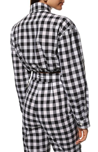 Хлопковая рубашка MIU MIU, арт. MK1632-1LTR-F0002, фото 4