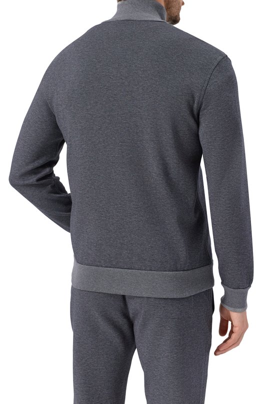 Хлопковая толстовка Brioni UJNU0L/PA611 Серый  UJNU0L/PA611 Фото 4