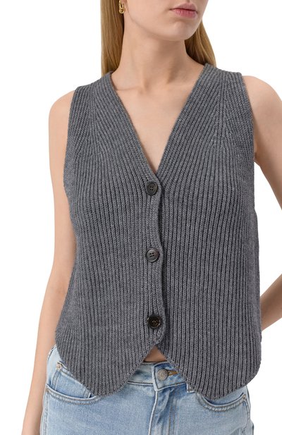 Жилет LESYANEBO серого цвета по цене 9600 руб., арт. LN08H-0301_FF, фото 5 Жилет LESYANEBO, арт. LN08H-0301_FF, фото 5