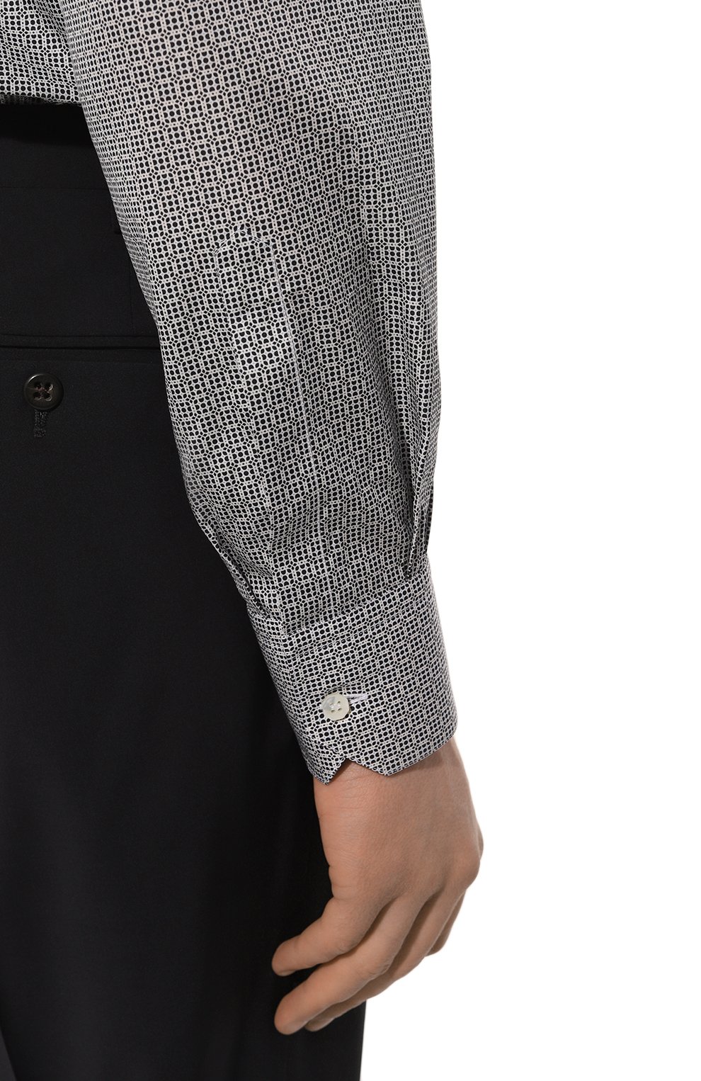 Хлопковая рубашка STEFANO RICCI черно-белого цвета по цене 122500 руб., арт. MS004775/C2503, фото 6 Хлопковая рубашка STEFANO RICCI, арт. MS004775/C2503, фото 6