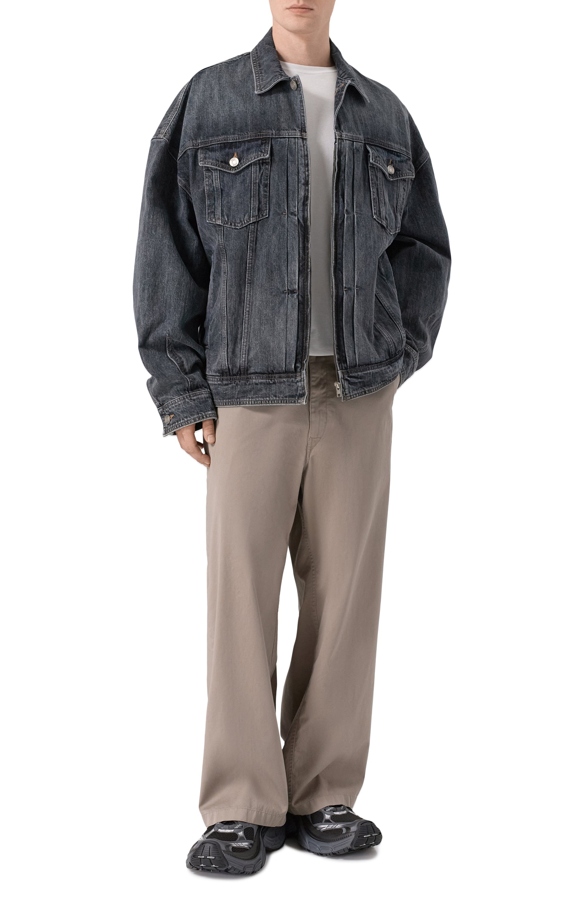 Комбинированные кроссовки 6xl BALENCIAGA темно-серого цвета по цене 144000 руб., арт. 815859/W2MV2, фото 2 Комбинированные кроссовки 6xl BALENCIAGA, арт. 815859/W2MV2, фото 2