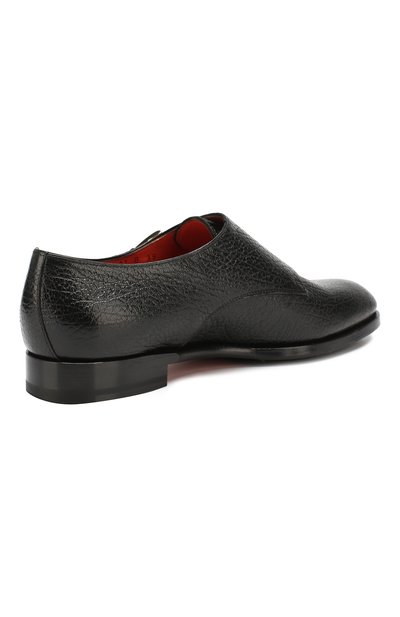 Кожаные монки SANTONI черного цвета по цене 65850 руб., арт. WURV55848BJ4CHKTN01, фото 4 Кожаные монки SANTONI, арт. WURV55848BJ4CHKTN01, фото 4