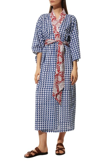 Хлопковое кимоно KLEED LOUNGEWEAR, арт. BLUE SAMBAR KIM0N0, фото 3