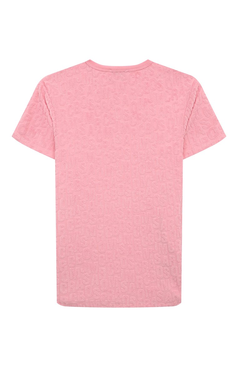 Детское платье MARC JACOBS (THE) розового цвета, арт. W60076/2A-5A | Фото 2 (Материал внешний: Синтетический материал, Хлопок; Рукава: Короткие; Девочки Кросс-КТ: Платье-одежда; Случай: Повседневный)
