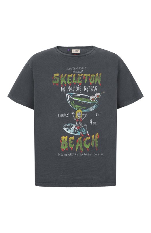 Хлопковая футболка Gallery Dept. T0P011/C0TT0N Серый T0P011/C0TT0N