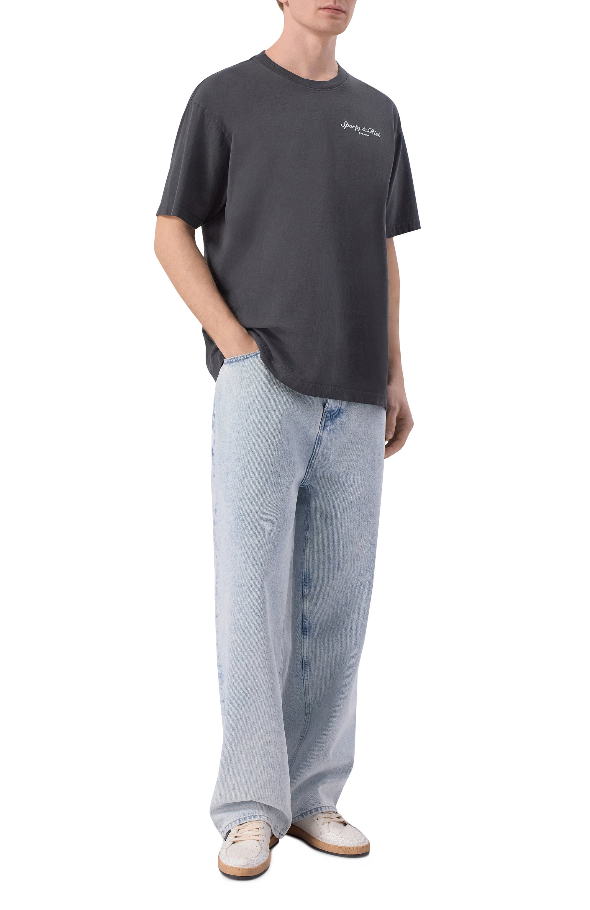 Хлопковая футболка SPORTY AND RICH, арт. T004365262BA02, фото 2