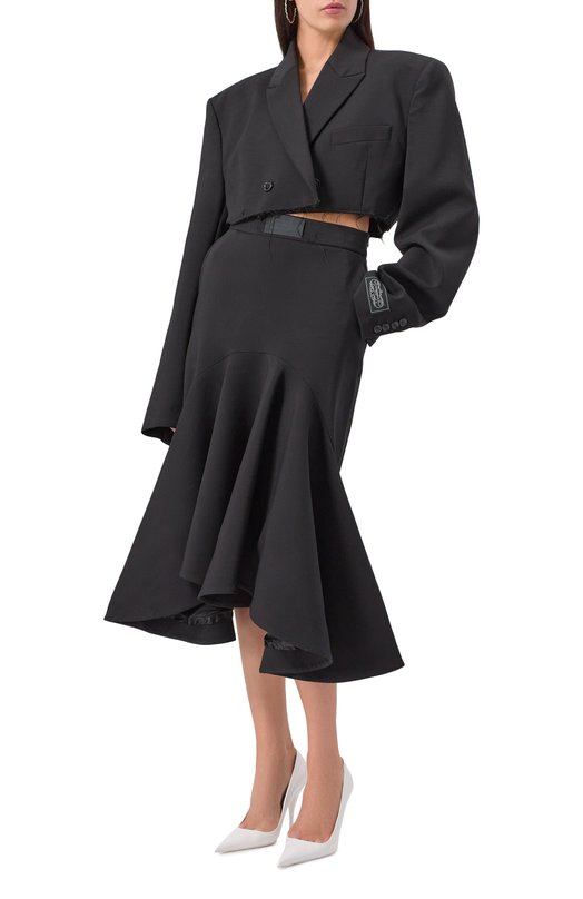 Шерстяная юбка VETEMENTS WA65KK505B/25024 W00L Чёрный  WA65KK505B/25024 W00L Фото 2