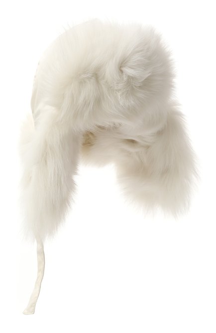 Пуховая шапка-ушанка с отделкой из песца YVES SALOMON ENFANT, арт. 23WEA015XXD0XW