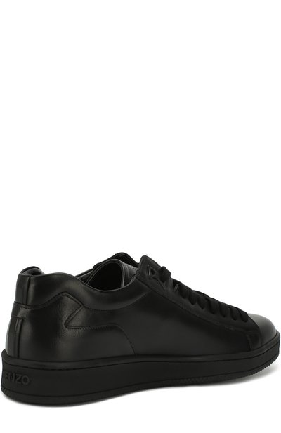 Кожаные кеды на шнуровке KENZO черного цвета по цене 28950 руб., арт. F005SN127L50, фото 4 Кожаные кеды на шнуровке KENZO, арт. F005SN127L50, фото 4