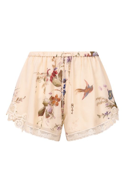 Шорты из хлопка и шелка Zimmermann 5583ARS264 Бежевый 5583ARS264