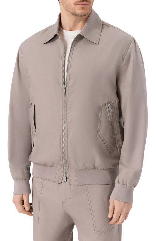 Бомбер из хлопка и шелка MVST 25E/X1P/0/0031/0207 Бежевый  25E/X1P/0/0031/0207 Фото 3