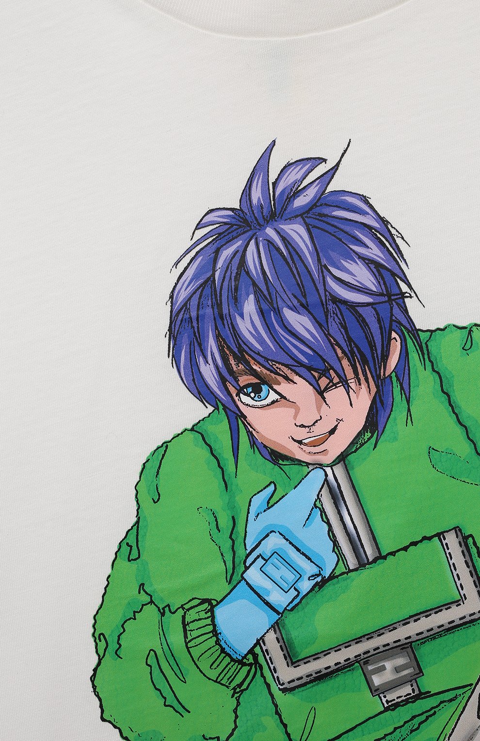 Хлопковая футболка FENDI, арт. JMI431/7AJ/4-6, фото 3