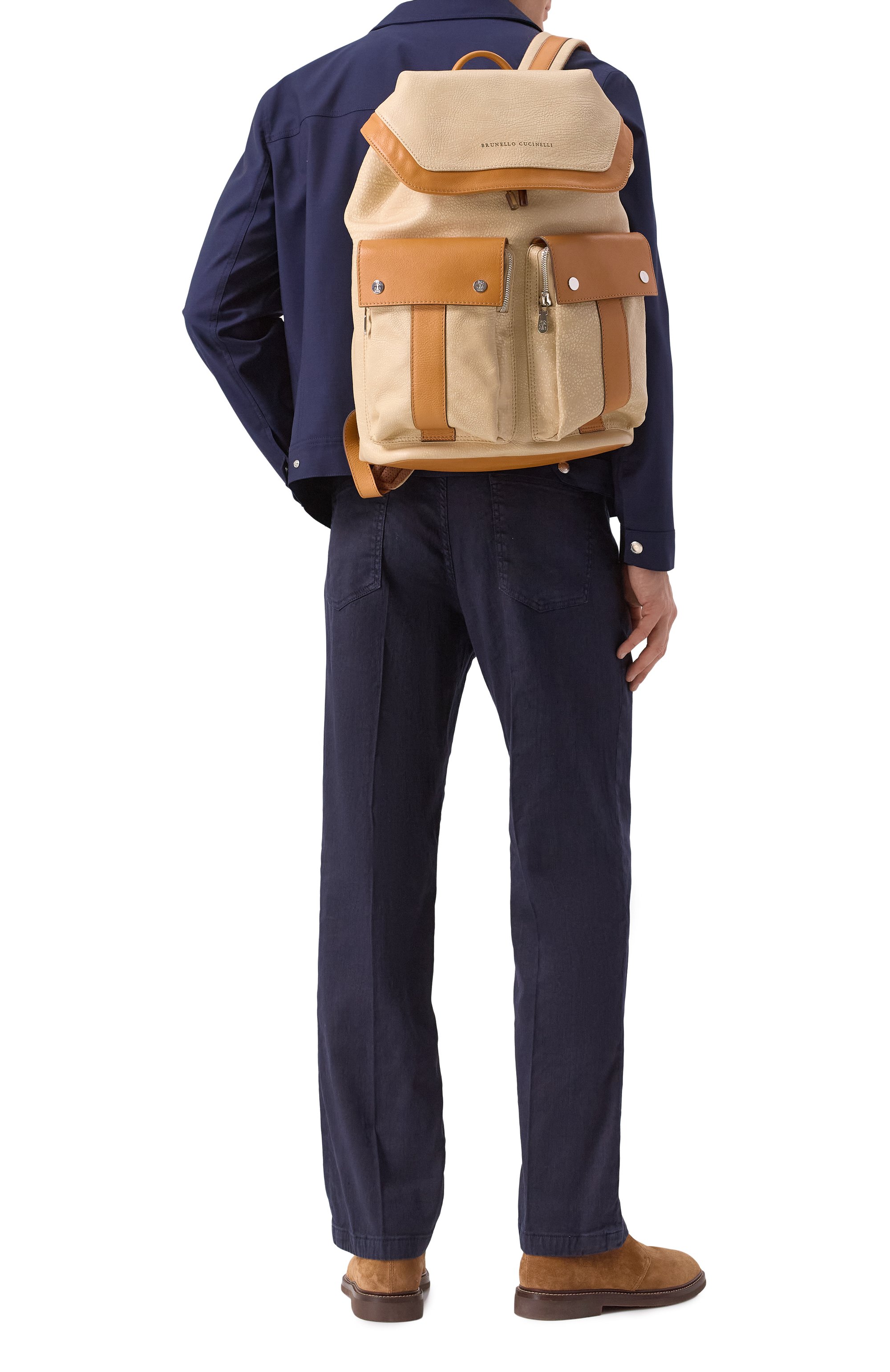 Рюкзак BRUNELLO CUCINELLI бежевого цвета по цене 599500 руб., арт. MBIVBU325, фото 7 Рюкзак BRUNELLO CUCINELLI, арт. MBIVBU325, фото 7