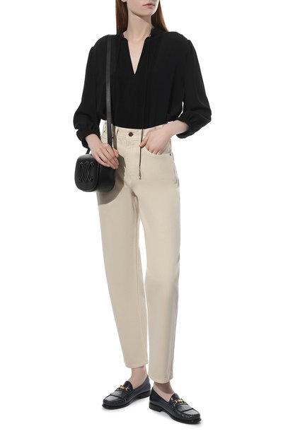 Джинсы CELINE кремового цвета по цене 64650 руб., арт. 2N500863N, фото 2 Джинсы CELINE, арт. 2N500863N, фото 2
