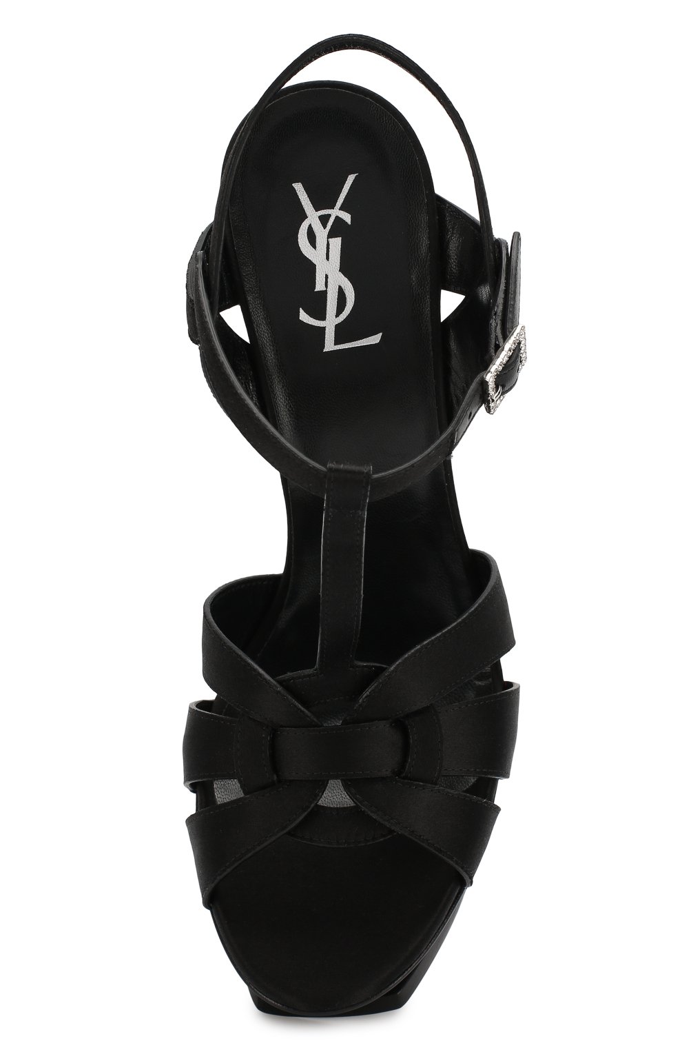 Текстильные босоножки tribute на шпильке SAINT LAURENT, арт. 427891/F1400, фото 5