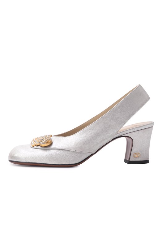 Текстильные туфли Adamantine 60 Valentino 7W2S0MJ8/PHI Серебряный  7W2S0MJ8/PHI Фото 4