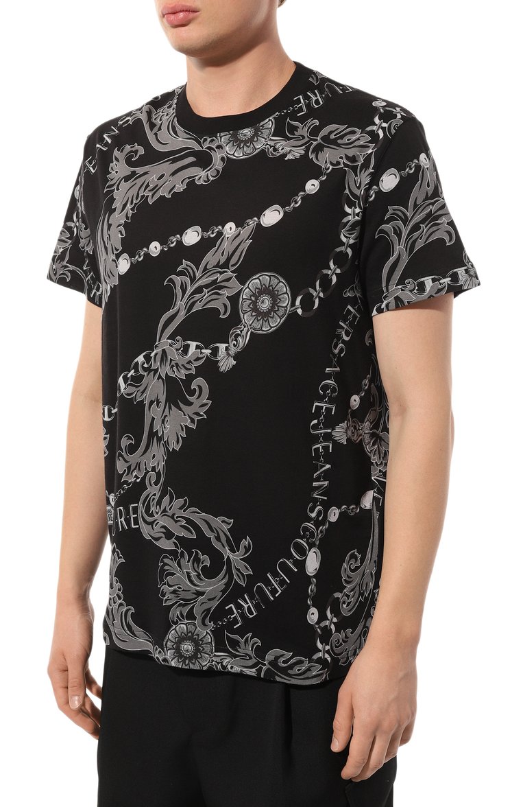 Хлопковая футболка VERSACE JEANS COUTURE, арт. 75GAH6S0/JS218, фото 1