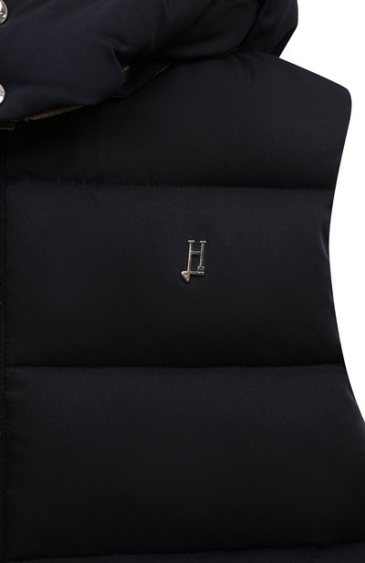 Пуховый жилет HERNO темно-синего цвета по цене 42350 руб., арт. PI000004X/12414/4A-8A, фото 3 Пуховый жилет HERNO, арт. PI000004X/12414/4A-8A, фото 3