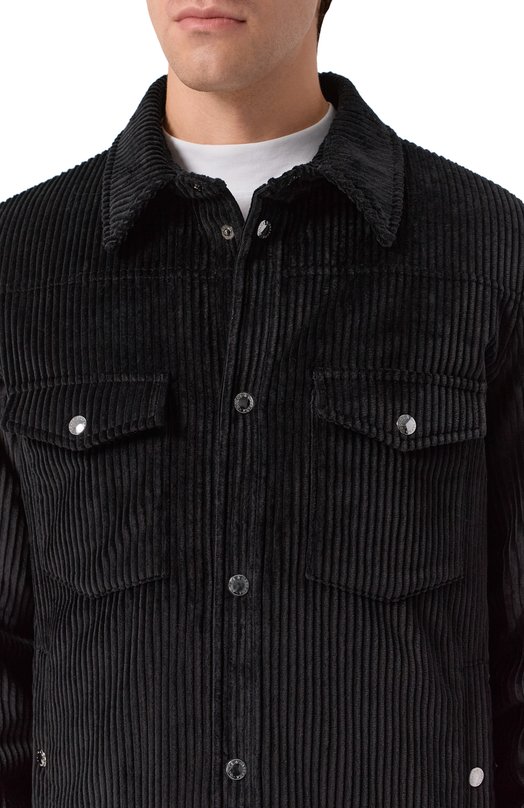 Вельветовая куртка-рубашка Dolce & Gabbana G9BRET/FUVFE Чёрный  G9BRET/FUVFE Фото 5