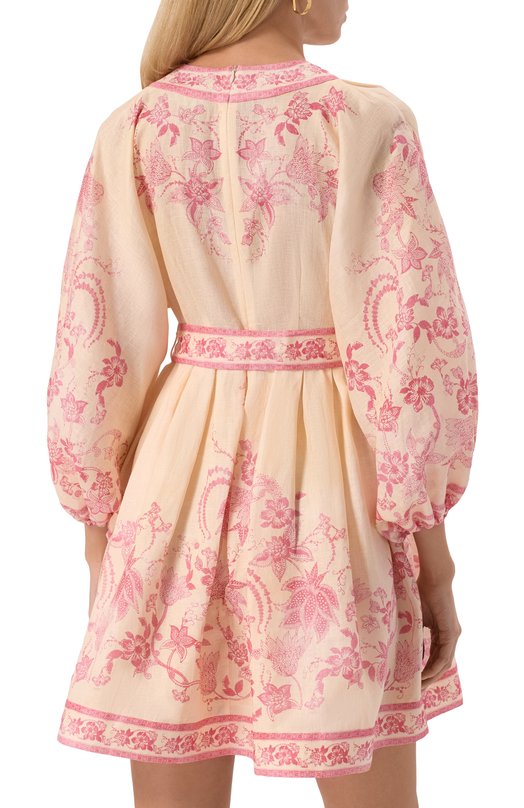 Льняное платье Zimmermann 3500DSS252 Кремовый  3500DSS252 Фото 4