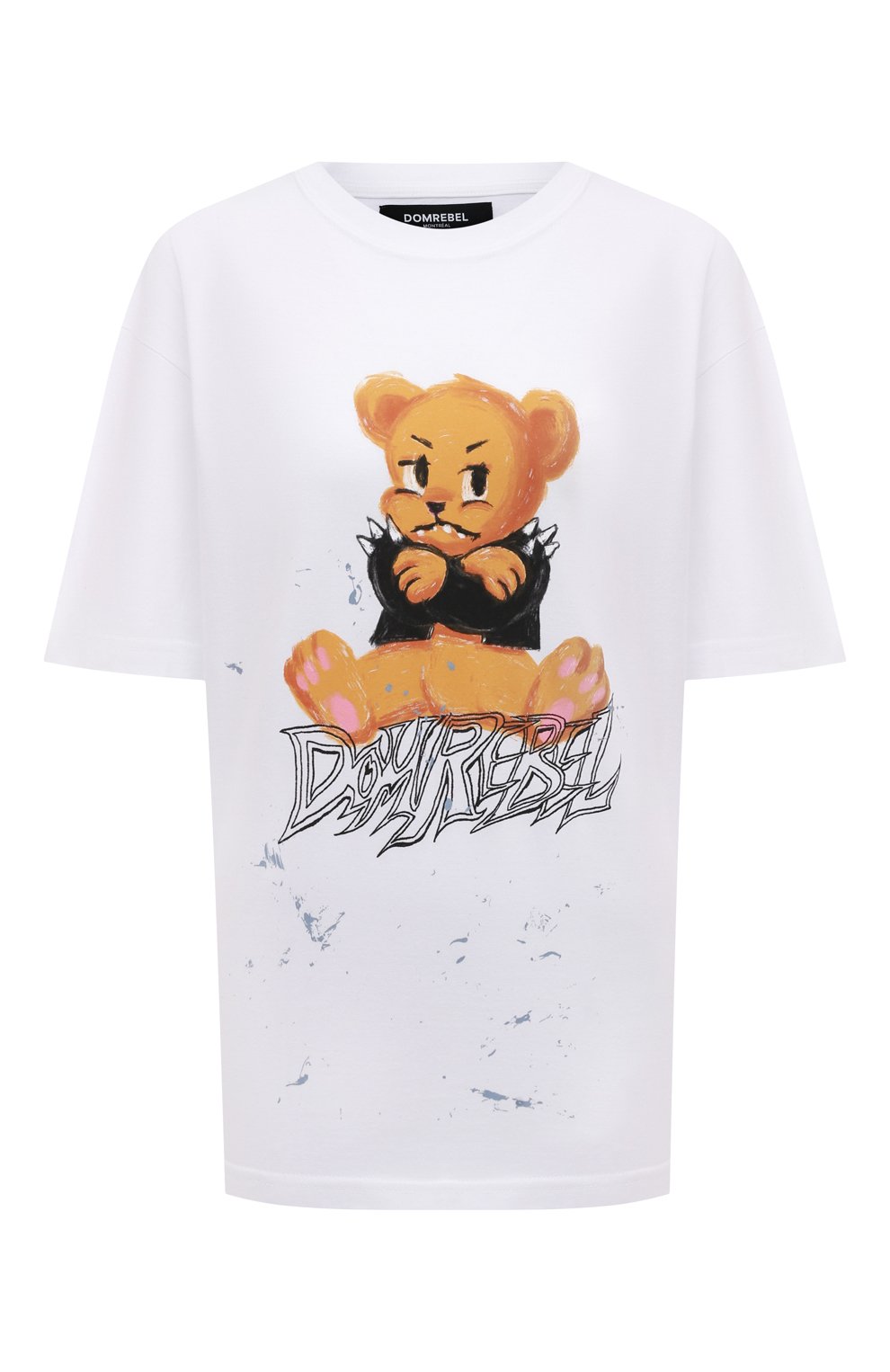 Хлопковая футболка DOMREBEL белого цвета по цене 17500 руб., арт. M00DY/T-SHIRT/W, фото 1 Хлопковая футболка DOMREBEL, арт. M00DY/T-SHIRT/W, фото 1