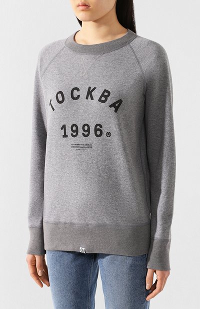 Хлопковый свитшот TOSKVA серого цвета по цене 14280 руб., арт. SS.U001-W20-T1-901-300, фото 3 Хлопковый свитшот TOSKVA, арт. SS.U001-W20-T1-901-300, фото 3