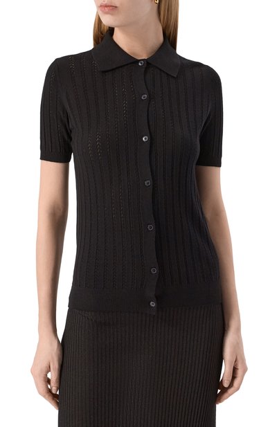 Кардиган из вискозы PIETRO BRUNELLI черного цвета по цене 16800 руб., арт. MEB028/VIB88P, фото 3 Кардиган из вискозы PIETRO BRUNELLI, арт. MEB028/VIB88P, фото 3