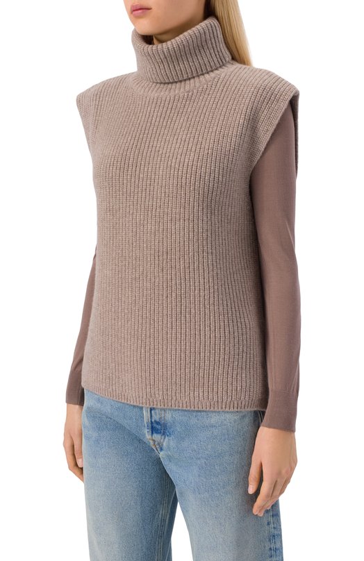 Кашемировый жилет arch4 KNVS20202 Бежевый  KNVS20202 Фото 3