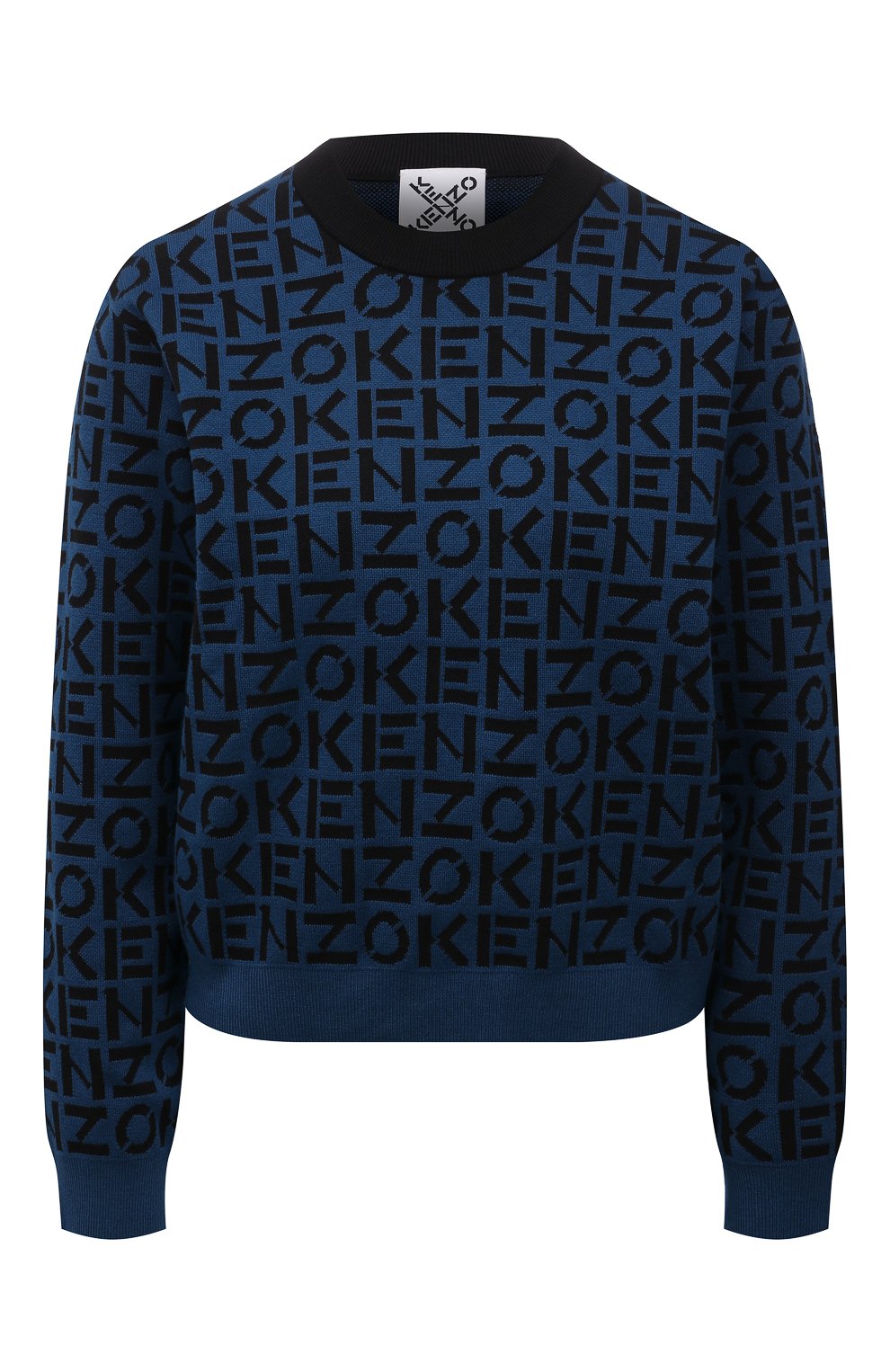 Пуловер KENZO синего цвета по цене 29950 руб., арт. FB62PU6363SC, фото 1 Пуловер KENZO, арт. FB62PU6363SC, фото 1