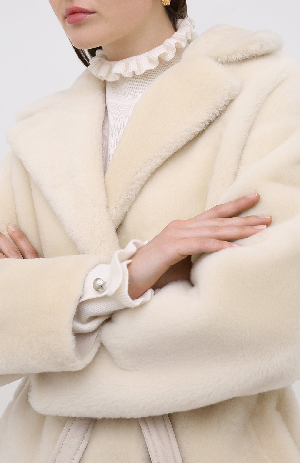 Дубленка с поясом BLANCHA, арт. 20037/300/20/IV0RY, фото 5