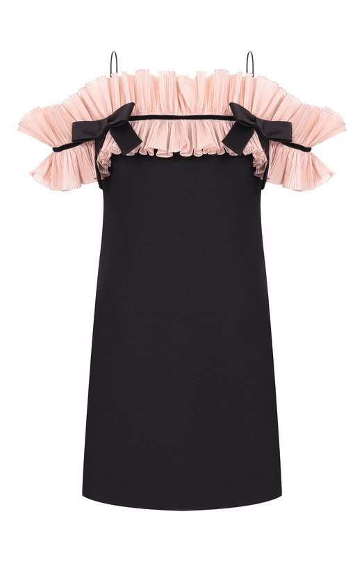 Шелковое платье Valentino 8B3VAHQ0/1CF Чёрный 8B3VAHQ0/1CF