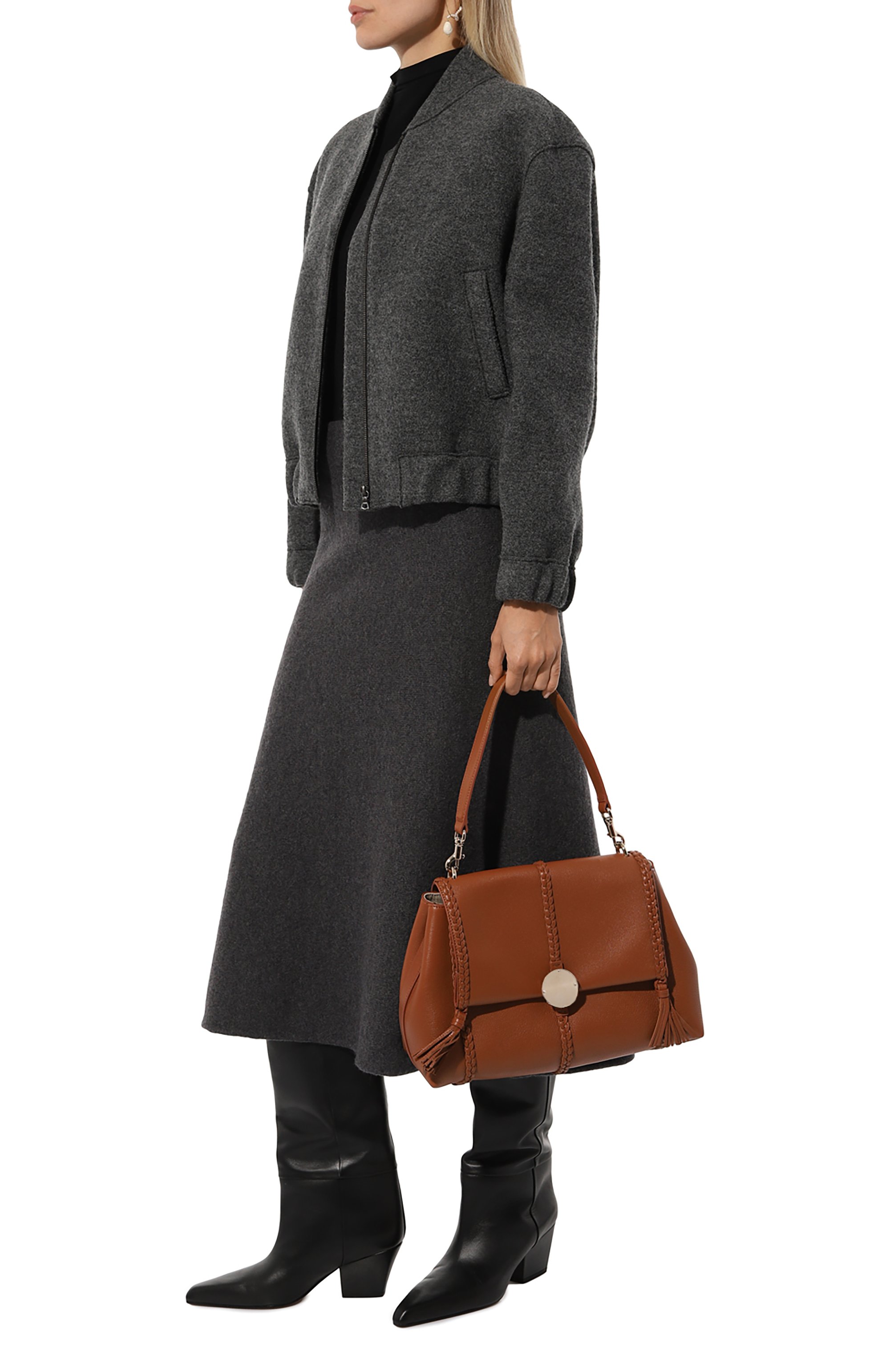 Сумка penelope medium CHLOÉ коричневого цвета по цене 315500 руб., арт. CHC23US569K15, фото 7 Сумка penelope medium CHLOÉ, арт. CHC23US569K15, фото 7