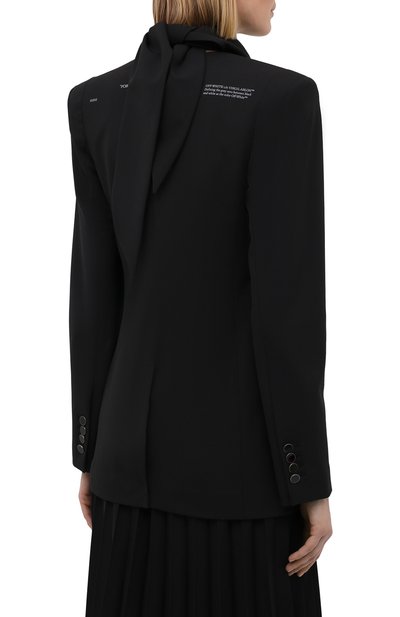 Жакет OFF-WHITE черного цвета по цене 180500 руб., арт. 0WEF073S21FAB001, фото 4 Жакет OFF-WHITE, арт. 0WEF073S21FAB001, фото 4