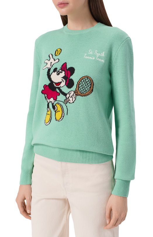 Свитер из шерсти и вискозы MC2 Saint Barth QUE0010-04127I/NEW QUEEN Зелёный  QUE0010-04127I/NEW QUEEN Фото 3