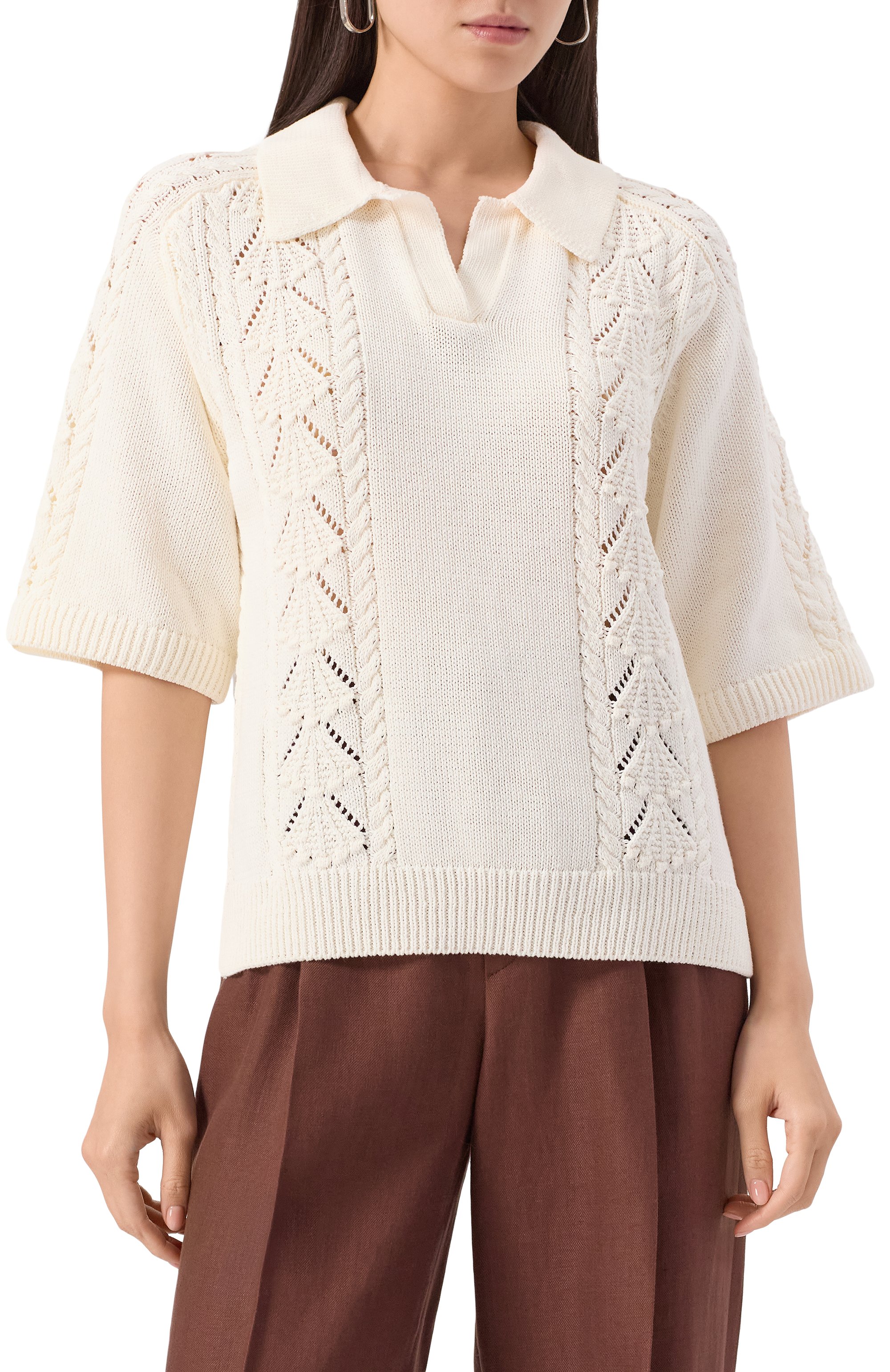 Хлопковое поло LOULOU DE SAISON, арт. KINA, фото 3