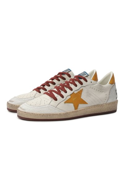 Мужские кожаные кеды ball star  GOLDEN GOOSE DELUXE BRAND, арт. GMF00117.F007352