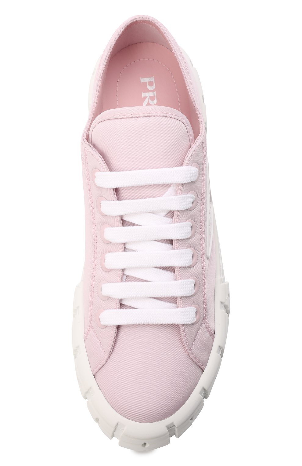 Текстильные кеды double wheel PRADA розового цвета по цене 81000 руб., арт. 1E260M-3LFX-F0E18-050, фото 6 Текстильные кеды double wheel PRADA, арт. 1E260M-3LFX-F0E18-050, фото 6