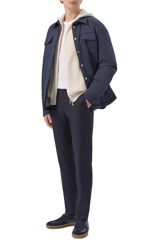 Брюки из шерсти и кашемира Loro Piana FAL3060 Синий  FAL3060 Фото 2