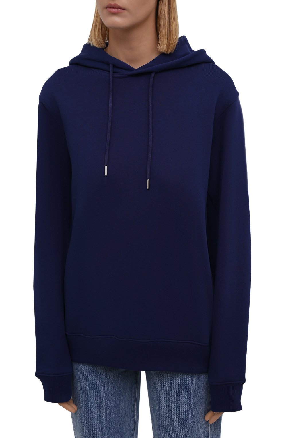 Хлопковое худи DRIES VAN NOTEN синего цвета по цене 37400 руб., арт. 212-011108-3608, фото 3 Хлопковое худи DRIES VAN NOTEN, арт. 212-011108-3608, фото 3