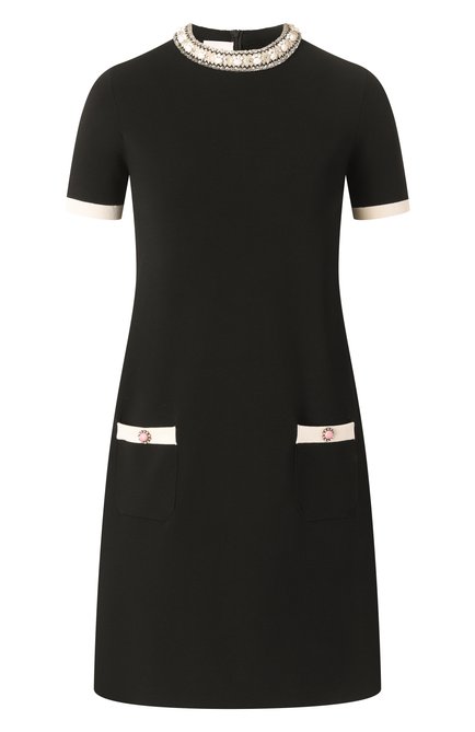 Женское платье из вискозы VALENTINO черного цвета по цене 0 руб., арт. 6B3KD13L96B | Фото 1