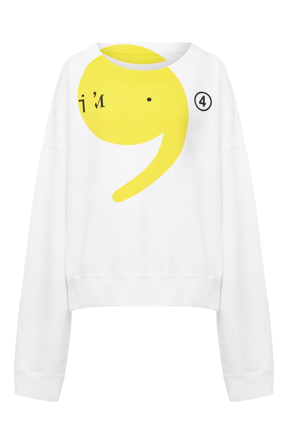 Хлопковый свитшот MAISON MARGIELA белого цвета по цене 54650 руб., арт. S51GU0106/S25322, фото 1 Хлопковый свитшот MAISON MARGIELA, арт. S51GU0106/S25322, фото 1