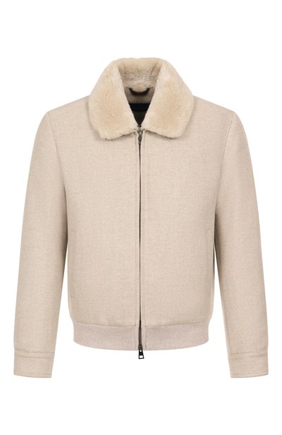 Мужской бомбер с меховой подкладкой ANDREA CAMPAGNA, арт. 25U029-DB1CNX/58-60