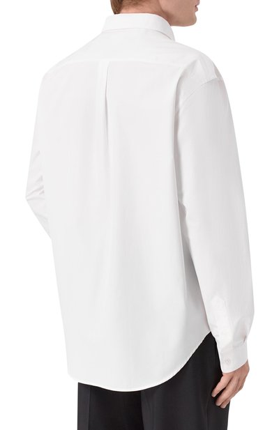Хлопковая рубашка BALMAIN белого цвета по цене 85800 руб., арт. GH1HS496CG39, фото 4 Хлопковая рубашка BALMAIN, арт. GH1HS496CG39, фото 4