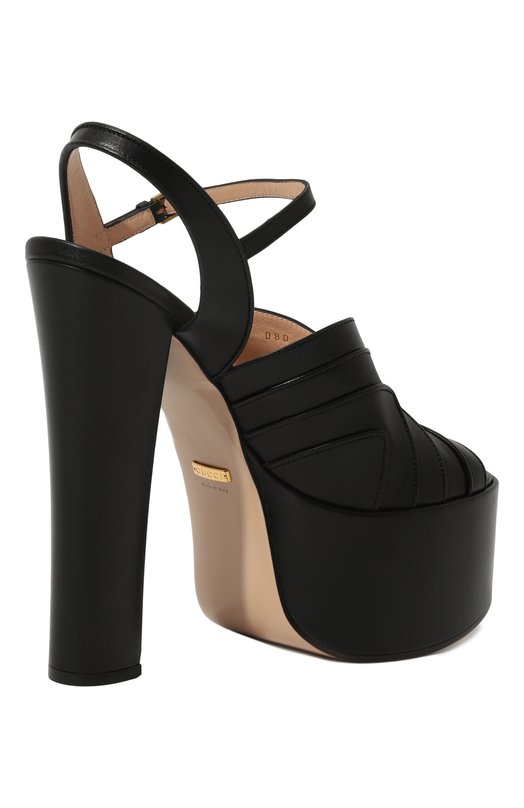 Кожаные босоножки Gucci 699424/C9D00 Чёрный  699424/C9D00 Фото 5