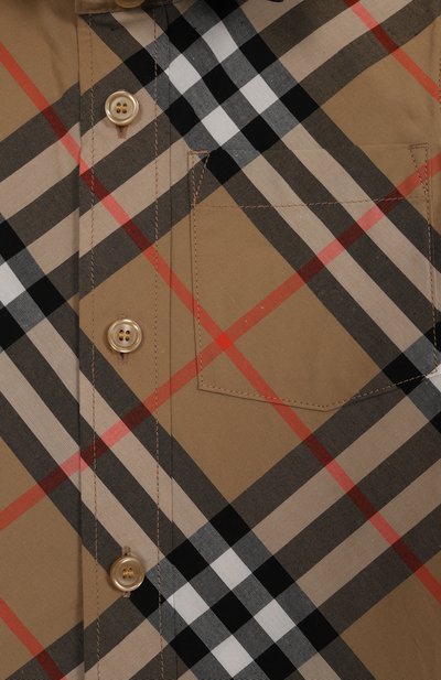 Хлопковая рубашка BURBERRY, арт. 8089029, фото 3