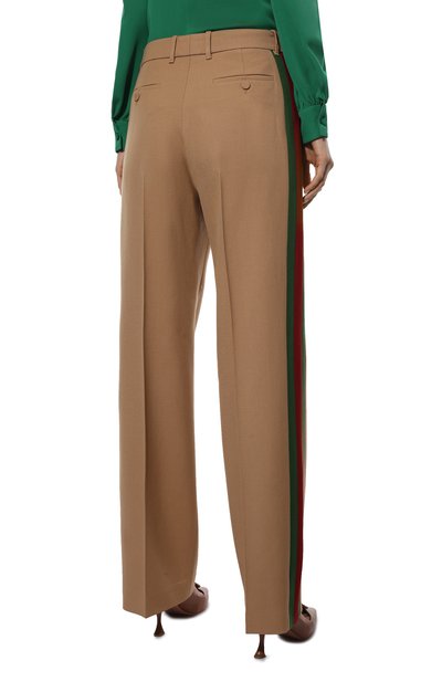Шерстяные брюки GUCCI бежевого цвета по цене 146000 руб., арт. 669345/ZAH12, фото 4 Шерстяные брюки GUCCI, арт. 669345/ZAH12, фото 4