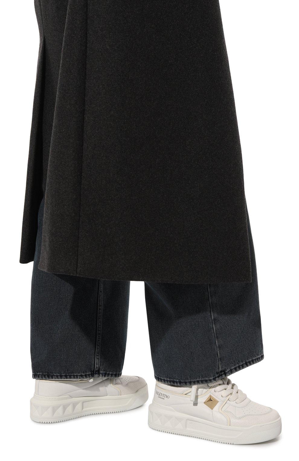 Кожаные кеды one stud VALENTINO, арт. 3W2S0FQ4TWJ, фото 3