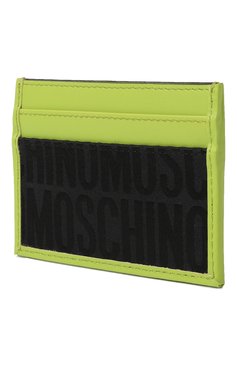 Мужской футляр для кредитных карт MOSCHINO салатового цвета, арт. 2316MA8104/8268 | Фото 2 (Материал: Текстиль; Материал сплава: Проставлено; Нос: Не проставлено)