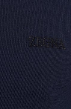 Мужское хлопковое поло ZEGNA темно-синего цвета, арт. UD358A7/D746 | Фото 5 (Материал внешний: Хлопок; Материал сплава: Проставлено; Длина (для топов): Стандартные; Рукава: Короткие; Драгоценные камни: Проставлено; Застежка: Пуговицы; Стили: Кэжуэл)